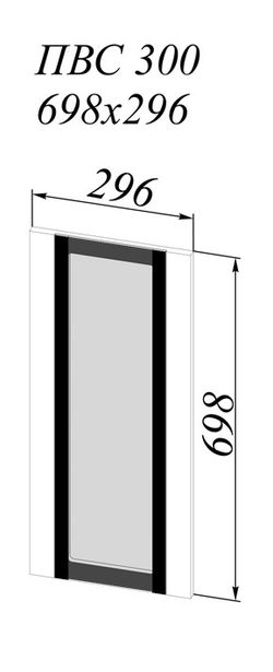 Фасад Черный ПВС 300, ДСВ Мебель