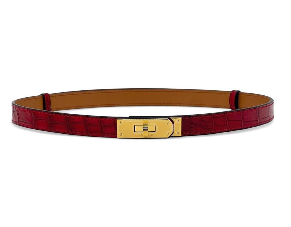 Ремень Hermes из кожи крокодила