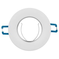 Светильник встраиваемый алюминиевый ЭРА KL107 WH/SL под лампу MR16 GU5.3 белый/серебро