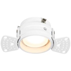 Светильник встраиваемый алюминиевый ЭРА KL99 WH безрамочный под штукатурку под лампу MR16 GU5.3 белый | Алюминиевые встраиваемые светильники