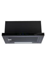 Вытяжка кухонная MACBI Perfa-60G-baf (BLACK) черный, D150мм, 1200м3/ч, полновстраиваемая, мотор 230Ватт, стекло 60см, сенсорное управление + управление жестами