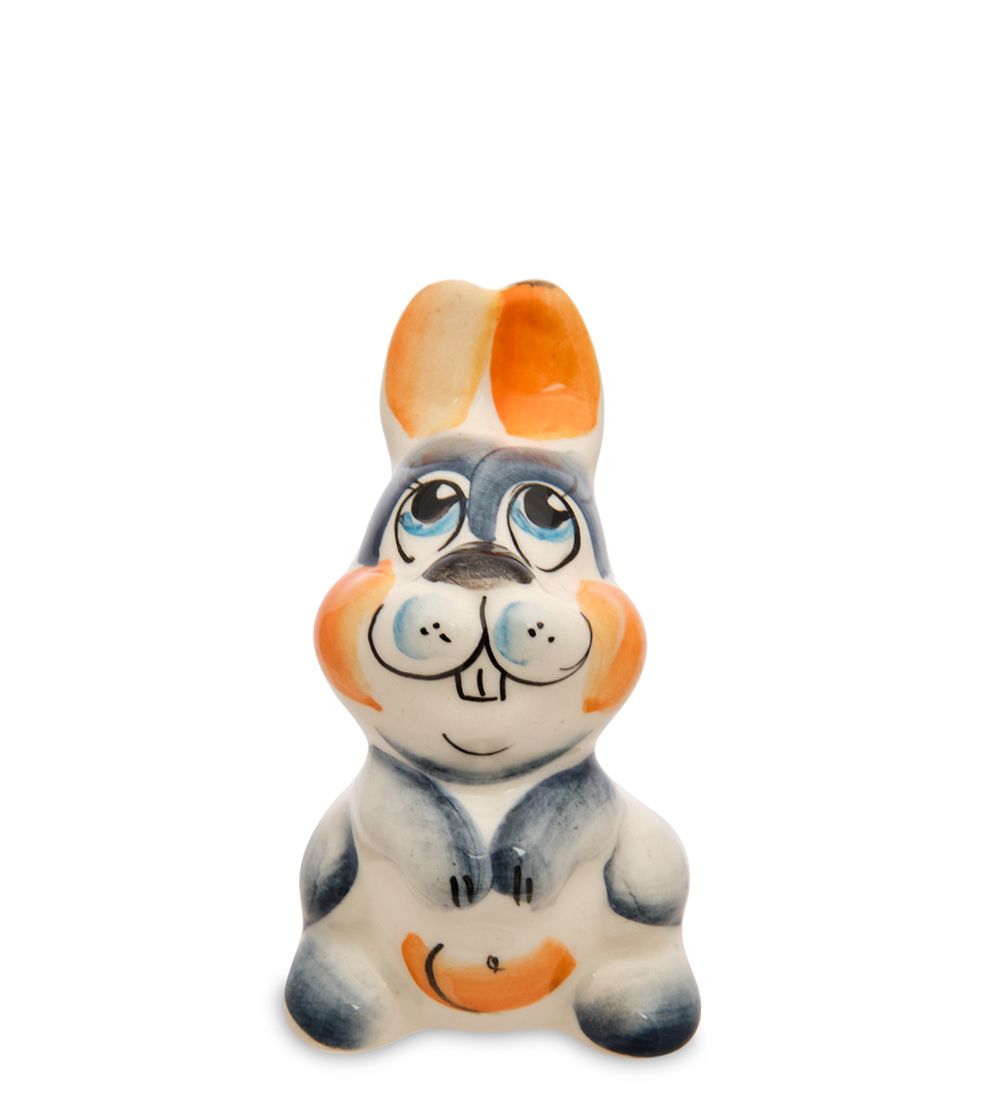 ГЛ- 825 Фигурка «Заяц» цв. (Гжельский фарфор)