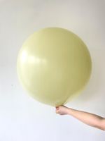 S шар гигант 24"/60 см макарун желтый пастель (БГ-90)