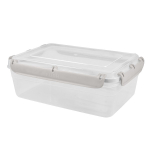 Контейнер герметичный для продуктов Plast Team BERGEN с защелками 2,6л пепельный жемчуг