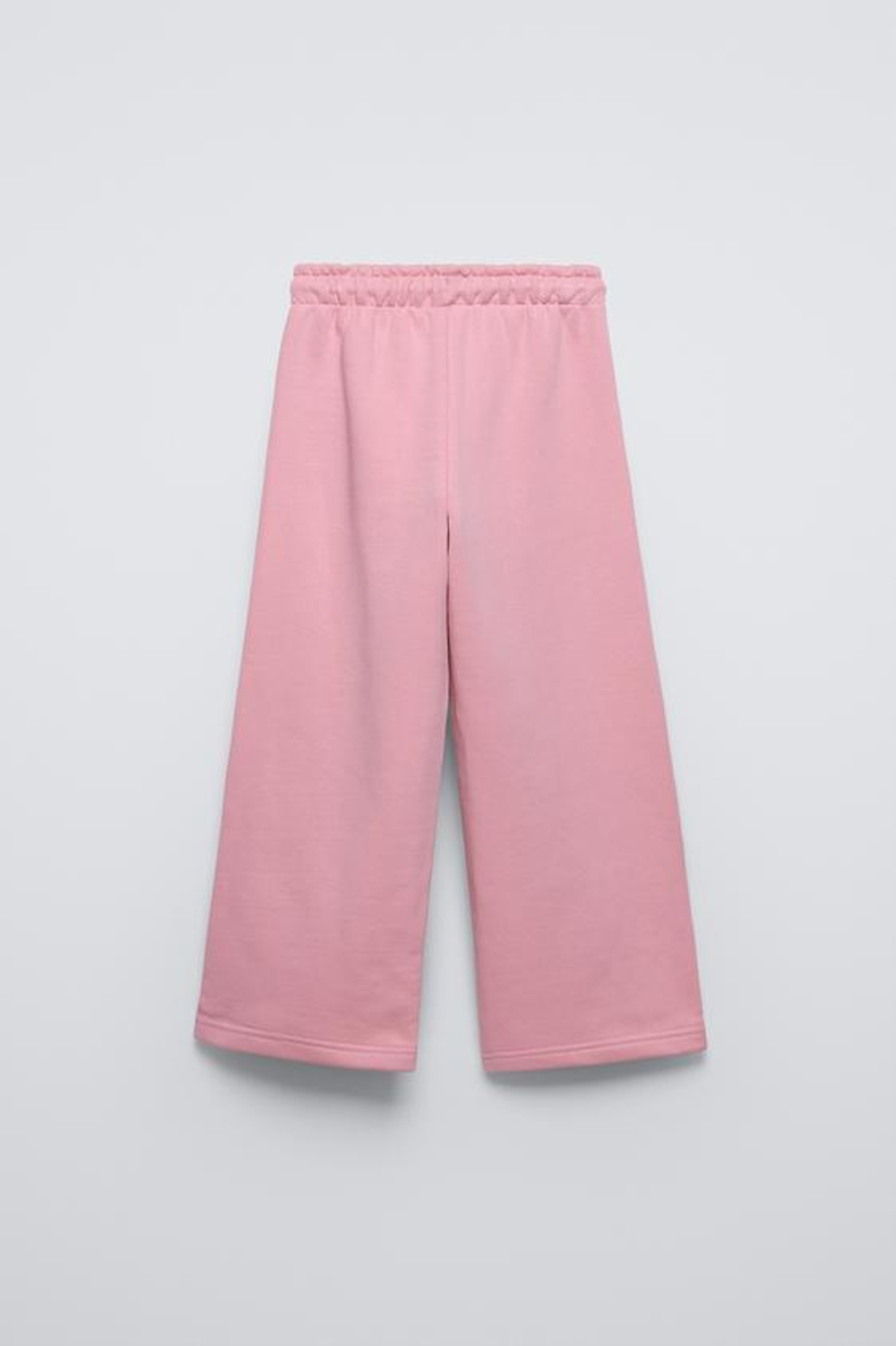 ZARA БРЮКИ WIDE LEG ИЗ МЯГКОЙ ТКАНИ С НАДПИСЬЮ, РОЗОВЫЙ