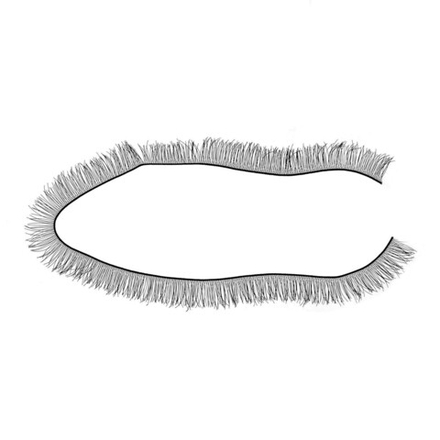 Реснички, набор 2 шт, размер 1 шт 20*0,8 см , цвет черный 1565713