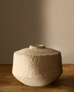 ZARA HOME КЕРАМИЧЕСКАЯ ВАЗА, БЕЛЫЙ