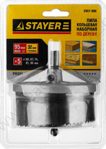 STAYER 5 шт(60-95/32мм), кольцевая пила по дереву, сегментная, наборная, усиленная, 60-67-74-81-95х32 мм