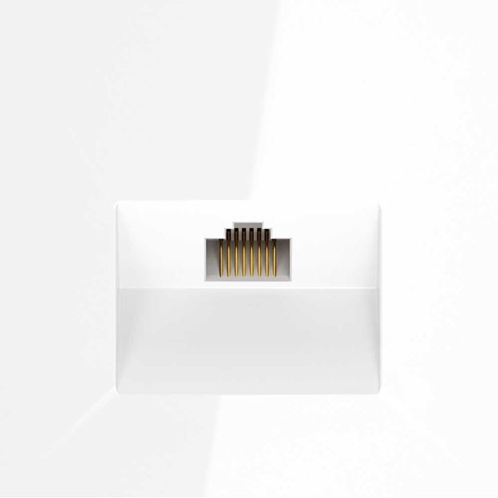 Розетка компьютерная встраиваемая Voltum S70 RJ45 кат.6, (белый глянцевый) VLS060101