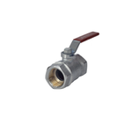 Кран шаровой латунь хром R250D Ду 50 Ру42 ВР рычаг красный Giacomini R250X008