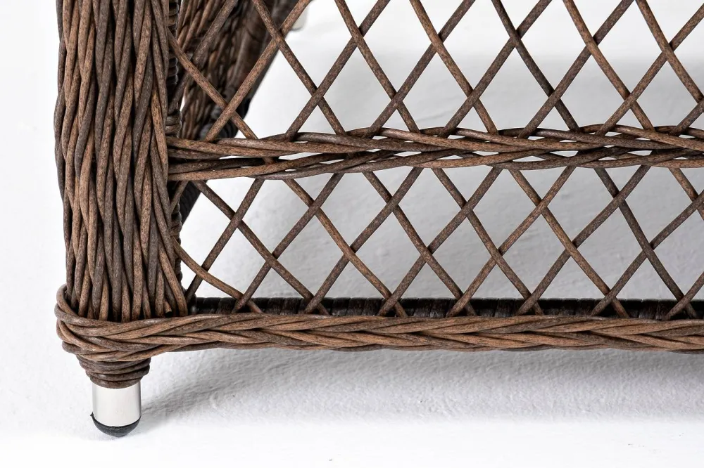 "Гранд Латте" диван трехместный из искусственного ротанга, цвет коричневый