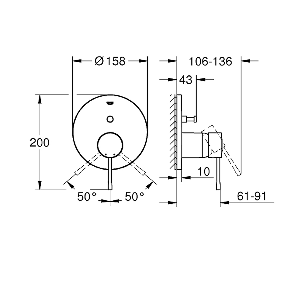 Смеситель для душа Grohe Essence New 24058001 Хром