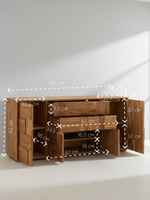 Комод 180х42х82, Тронд, 4 двери, с 2 ящиками для вещей и одежды, в гостиную, прихожую, спальню, дуб масло, Makosa