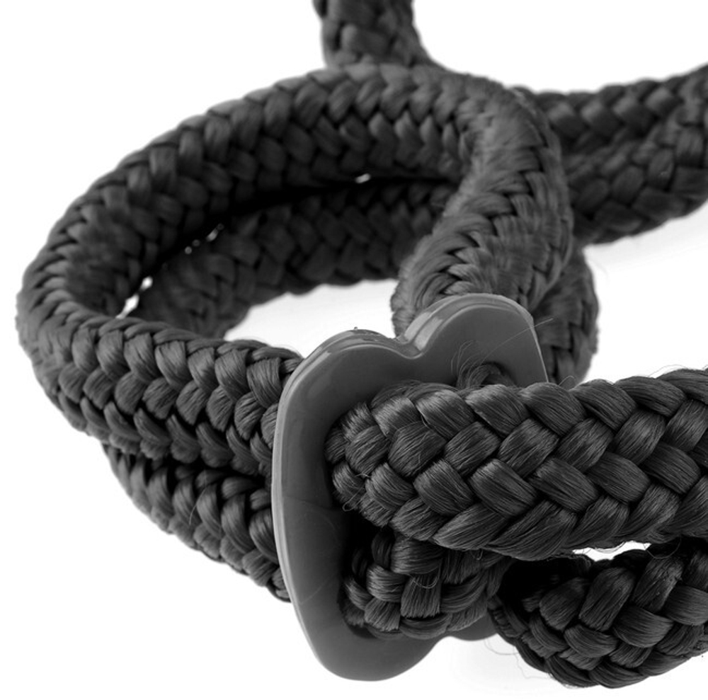 Фиксаторы Silk Rope Love Cuffs в стиле "Японский шелк" черные (Цвет: черный)