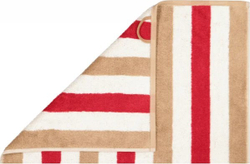 Полотенце 50х100 Cawo 6213 бежевое/красное