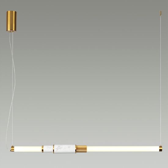 4359/14L MIDCENT ODL24 000 белый мрамор/антич. бронза/металл/акрил Подвесной светильник (ВЕРТ. И ГОРИЗОНТ) IP20 LED 14W 3000K 220V MARMI