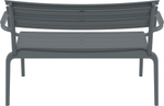 Диван пластиковый двухместный Siesta Contract Paris Lounge, темно-серый