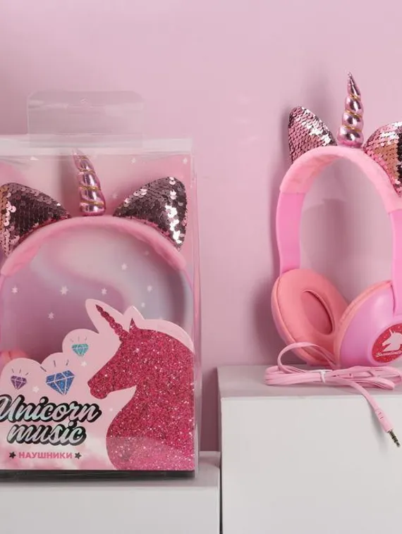 Наушники &quot;Unicorn music&quot;, модель W-01, 25 х 17,5 см