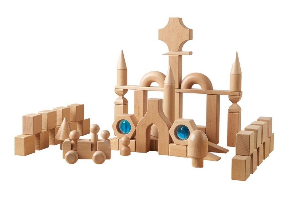 Строительные блоки из бука, 296 деталей