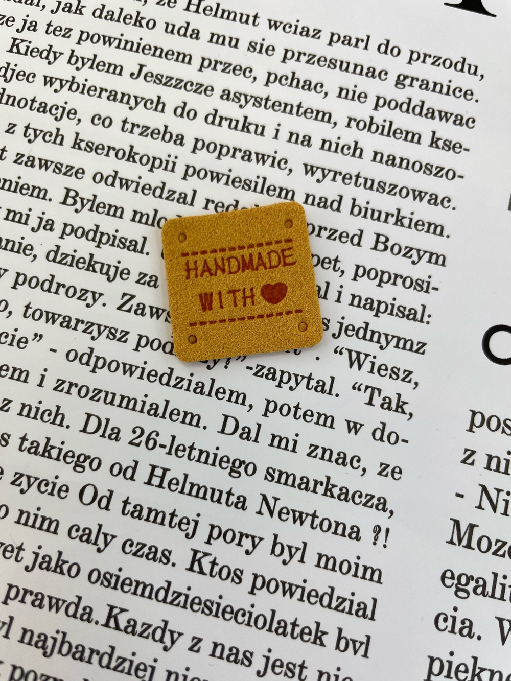 HAND MADE КВАДРАТ ЖЕЛТЫЙ - Нашивка 2,5см (1244)