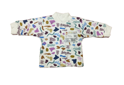 Кофта на кнопках из хлопка с длинным рукавом на рост 56 см