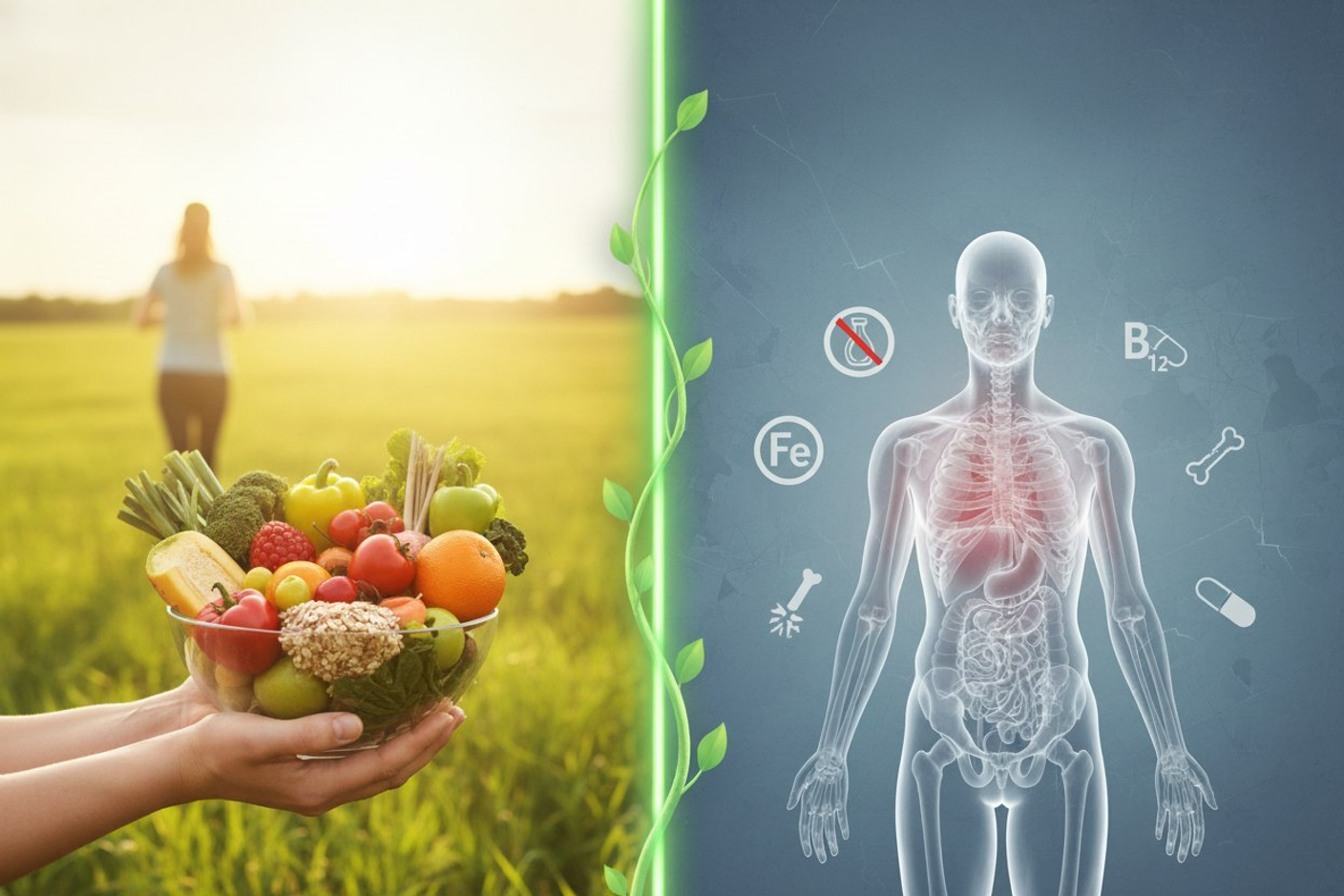 Влияние веганской диеты на многие аспекты здоровья: упускаемая из виду сторона веганства.