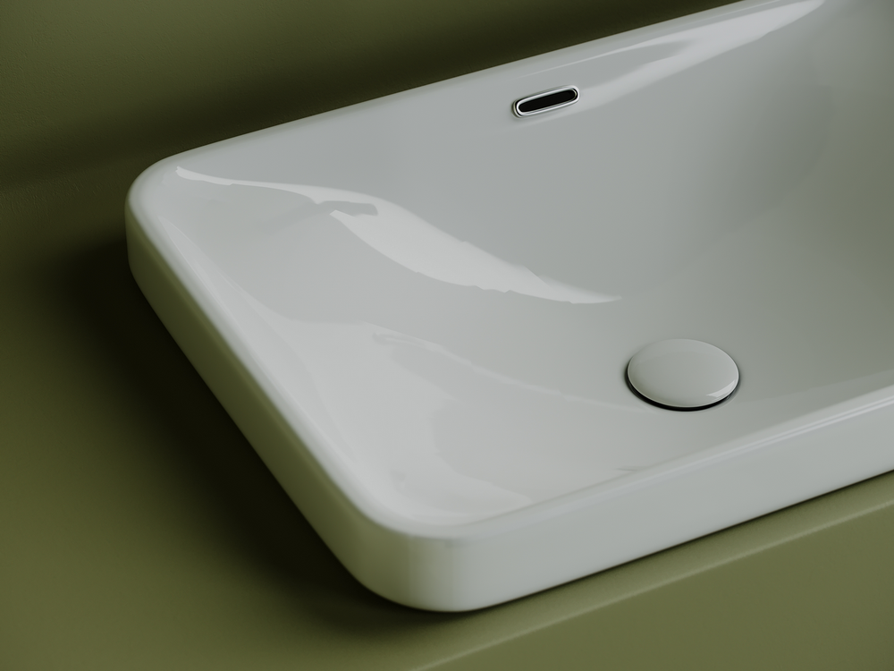 Умывальник прямоугольный встраиваемый сверху в столешницу Element 605x415x185мм