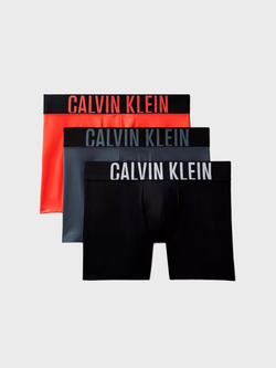 Трусы боксеры-брифы Calvin Klein Intense Power Micro 3-Pack Black / Turbulence / Vermillion Brown