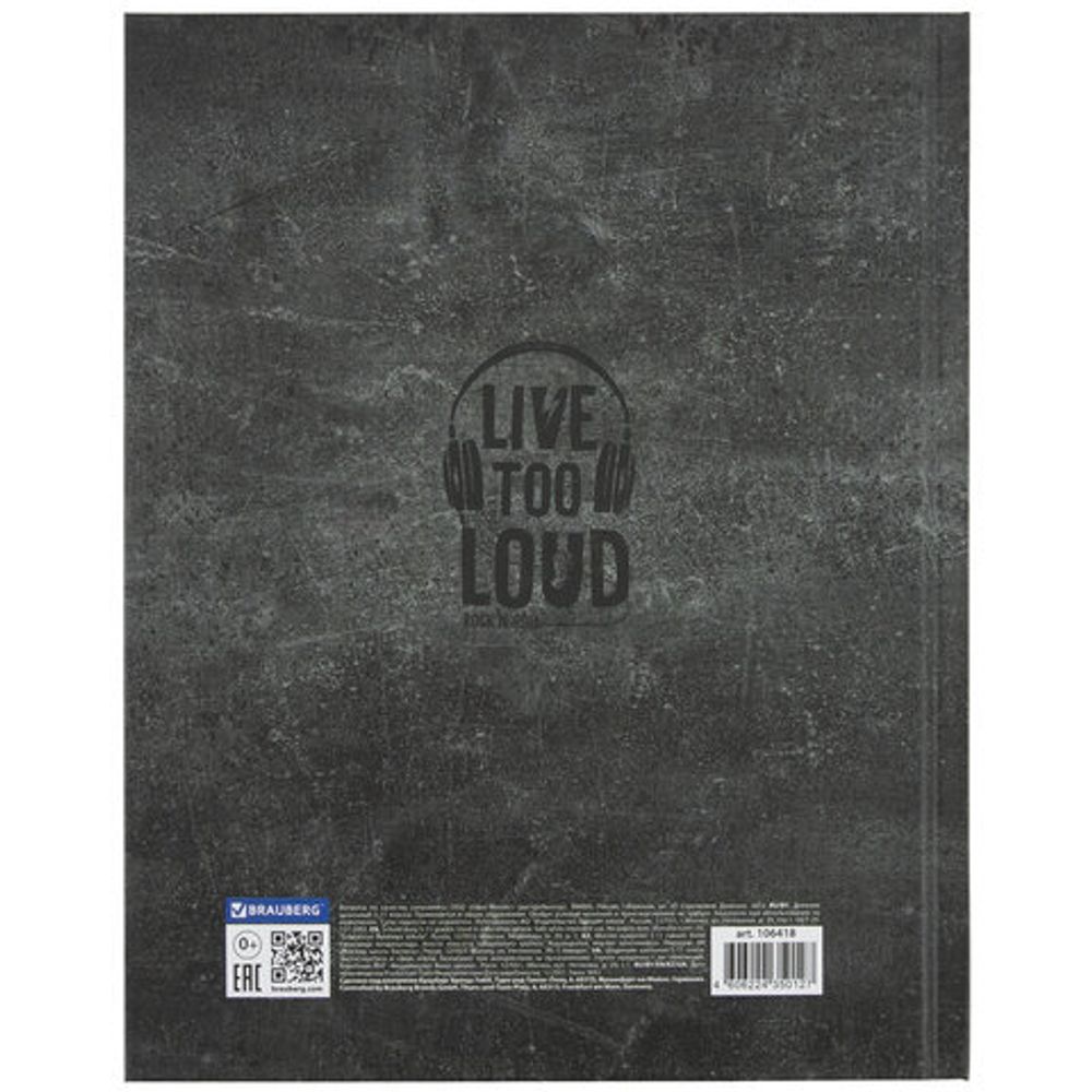 Дневник 5-11 класс 48 л., твердый, BRAUBERG, фольга, с подсказом, "Музыка", 106418