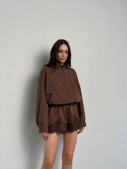 Бомбер шоколадный