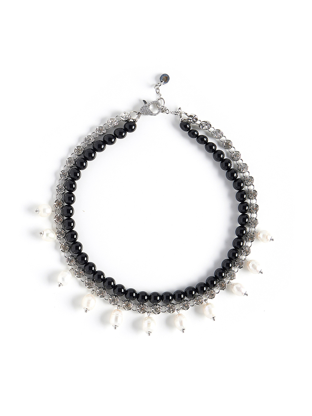 Колье "Rich Black" Silver