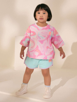 Футболка и шорты в комплекте для девочки Next AE6-183, Розовый, Голубой