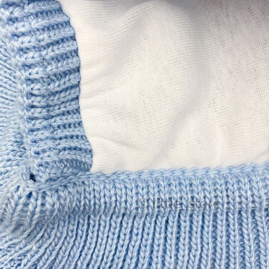 Шапка-шлем зимняя голубая