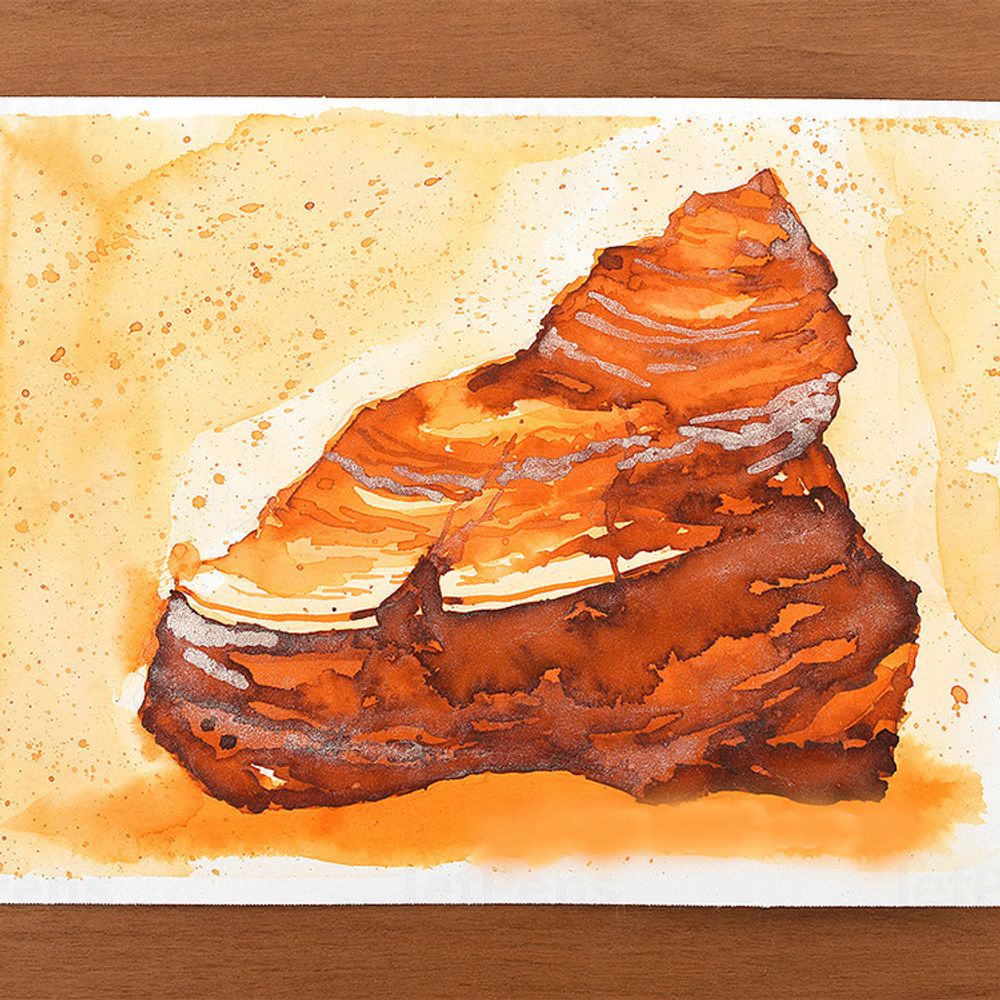 Чернила во флаконе Herbin Prestige 1798 50 мл Coraline d'Egypte оранжевые с серебряными блестками (15556JT) 8