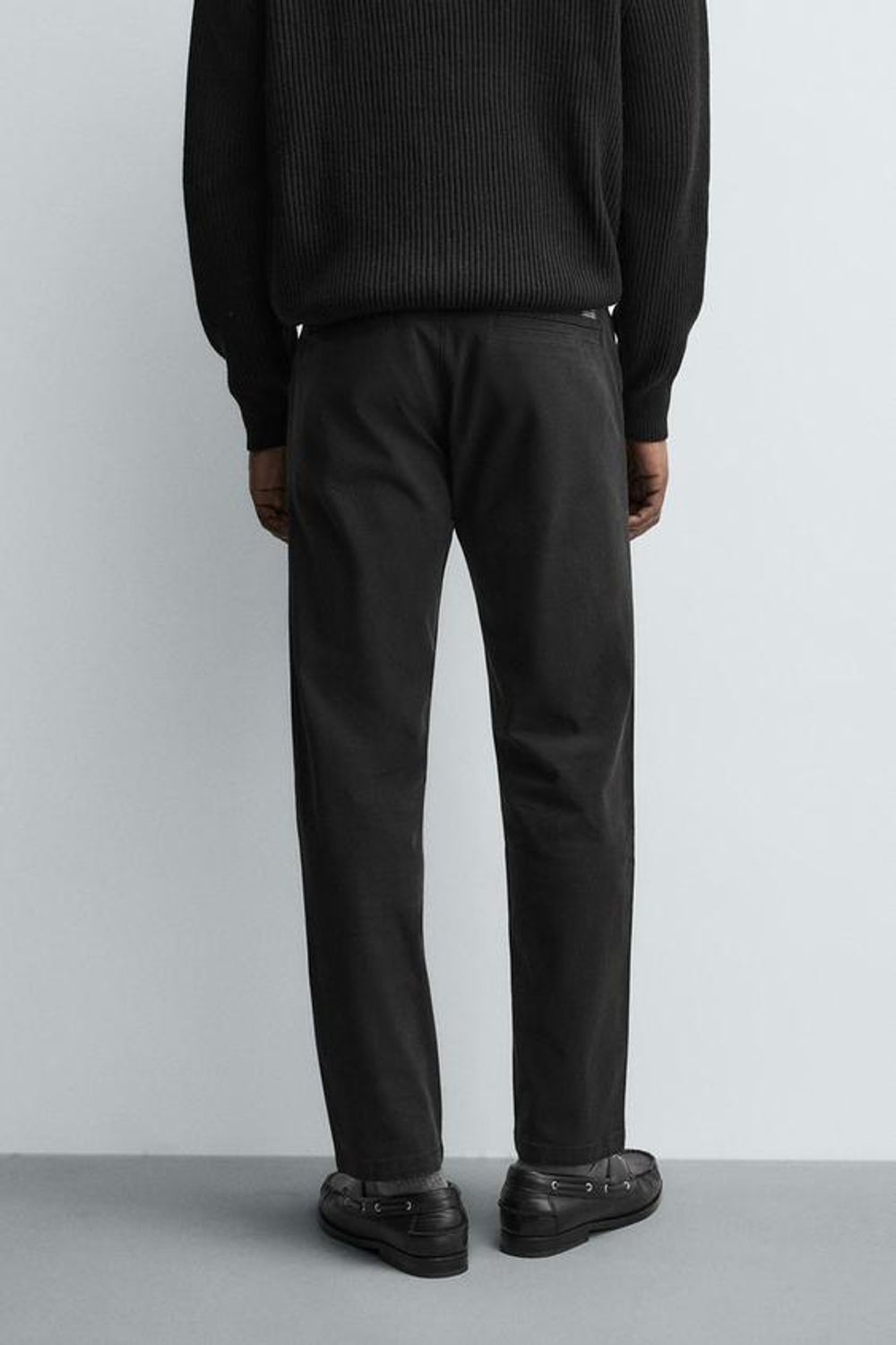 ZARA БРЮКИ ЧИНОС SKINNY FIT, ЧЕРНЫЙ