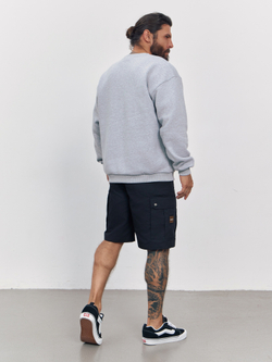 Свитшот с начесом (серый меланж)