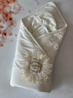 Одеяло-конверт для новорожденного 5 предметов (Одеяло, чепчик, шапочка, комбинезон, поясок) Арт.18.1