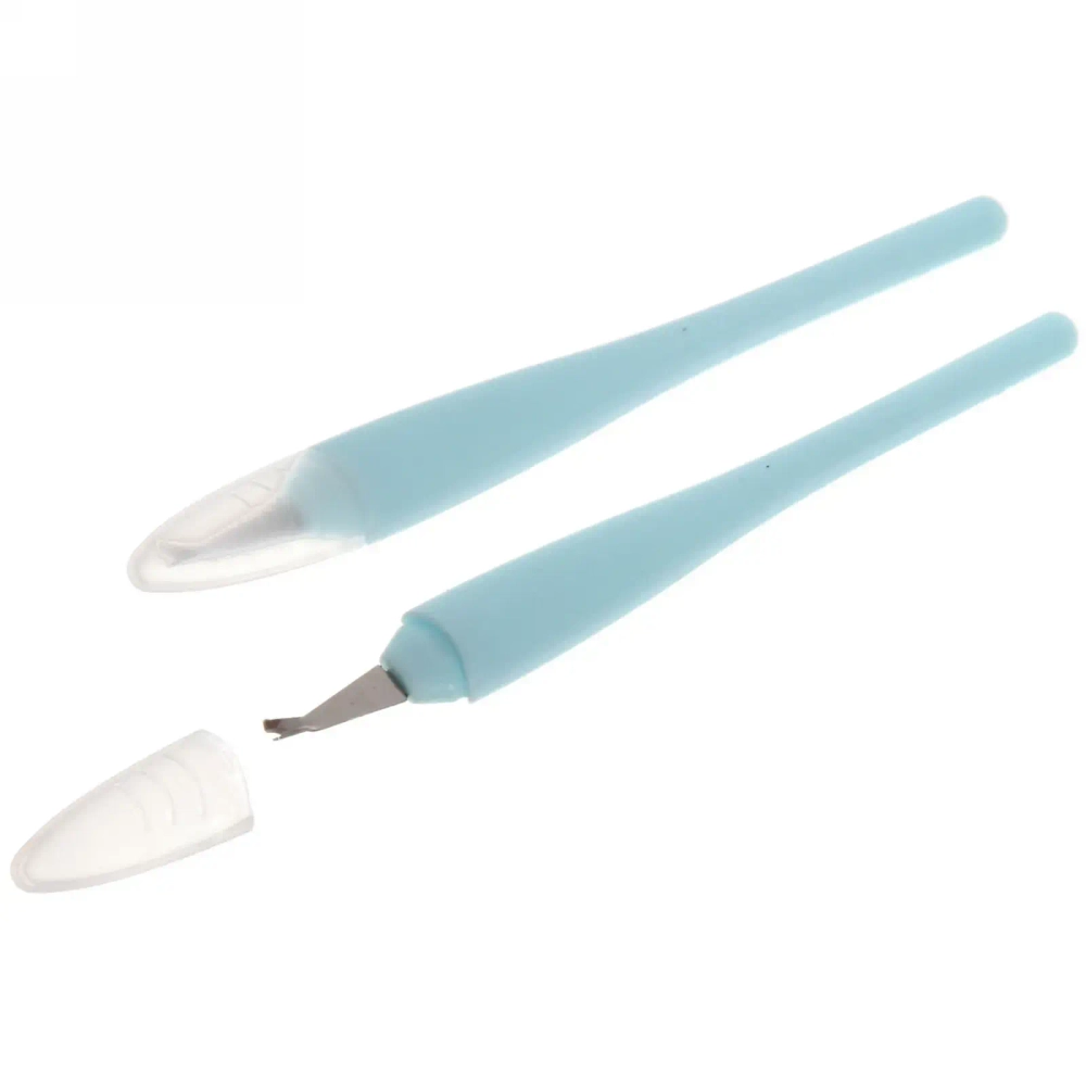 Триммер для удаления кутикулы на блистере «Ультрамарин», с прорезиненной ручкой, с колпачком, цвет микс, 13см