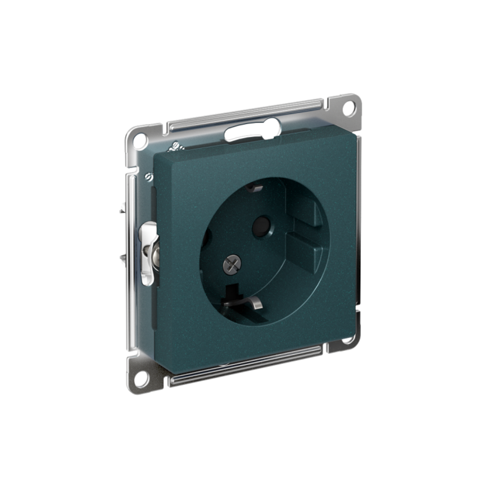 Розетка 1-м СП AtlasDesign 16А IP20 с заземл. защ. шторки механизм изумруд SE ATN000845 Розетка 1-м СП AtlasDesign 16А IP20 с заземл. защ. шторки механизм изумруд SE ATN000845