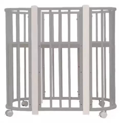 Кроватка трансформер Incanto Nuvola Lux 5 в 1, цвет серый/белый с комплектом матрасов