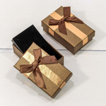 Коробка Ювелирная 8х5х2.5 см Набор 2 шт с бантом (Коричневый)