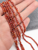 Фианиты 3мм, оранжево-красный