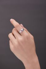 Кольцо Crystal EYE с розовым агатом