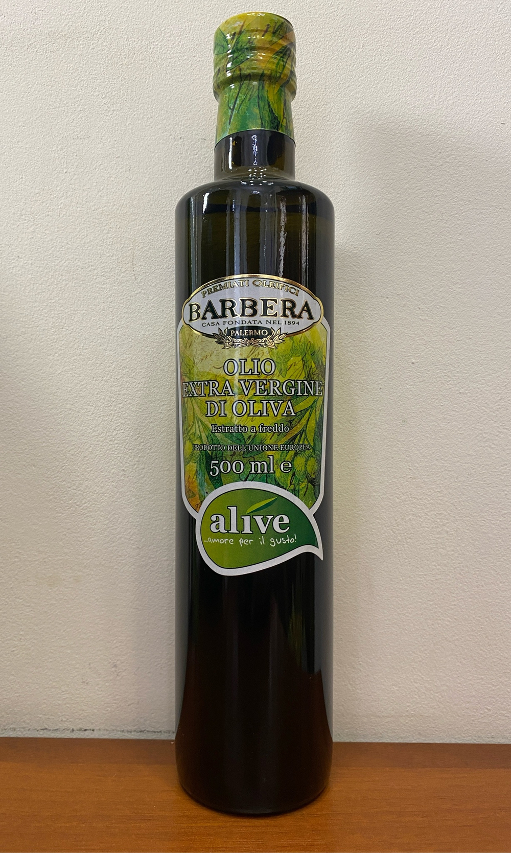 Оливковое масло BARBERA Alive Extra Virgin, 500 мл Италия
