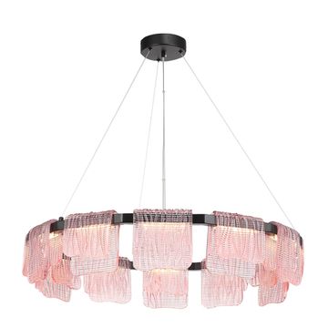 SL6021.403.66 Светильник подвесной ST-Luce черный/розовый LED 1*66W 3000K VOILE