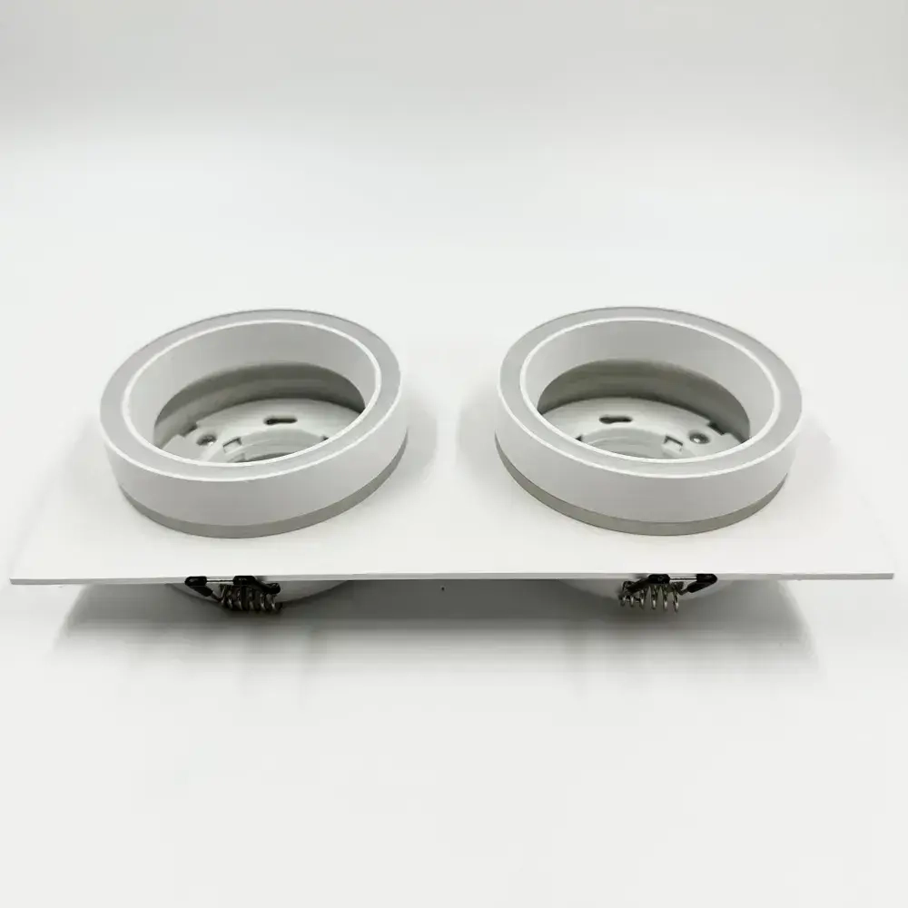 Светильник спот потолочный встраиваемый GX5.3 двойной, точечный белый светодиодный