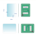 Зеркало MIXLINE "Колорит" ЭКОНОМ 500*700 (ШВ) сенсорный выкл, светодиодная подсветка, универс.крепеж