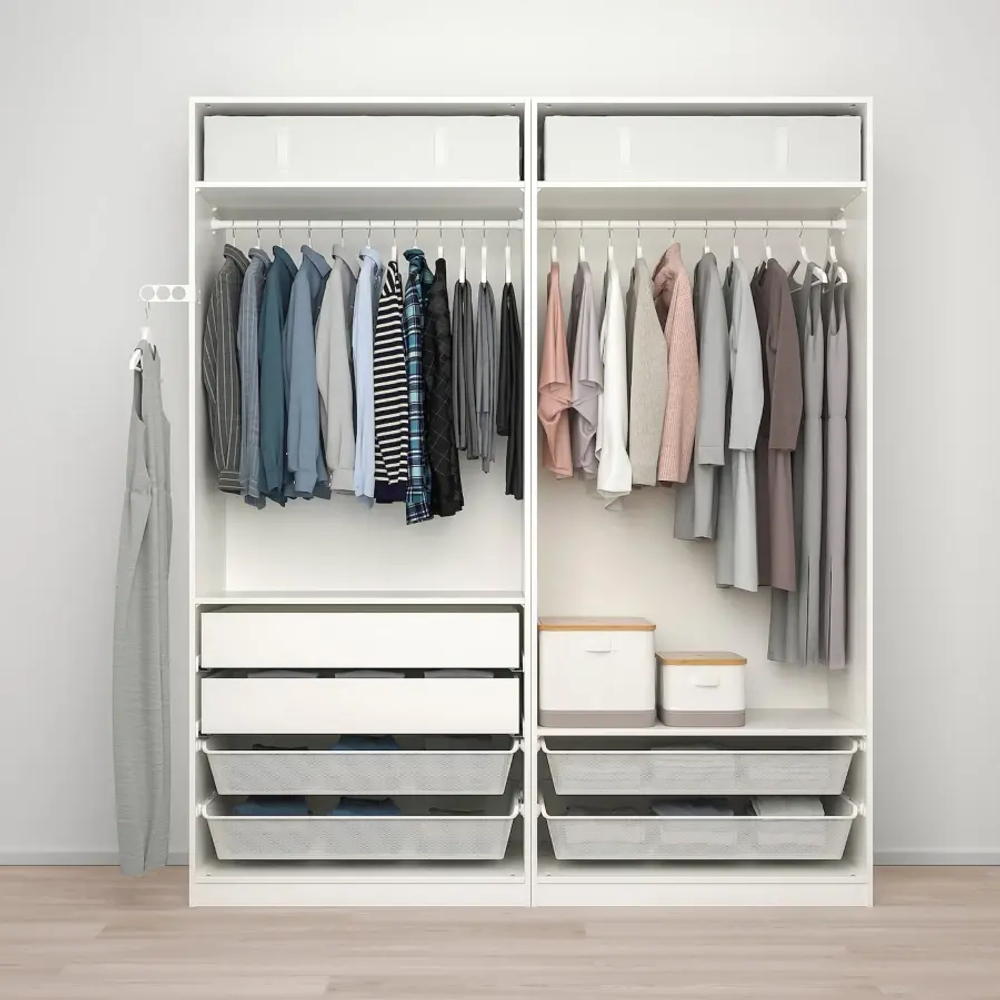 Гардероб - IKEA PAX/TYSSEDAL/ПАКС/ТИССЕДАЛЬ ИКЕА, 200x60x236 см, белый