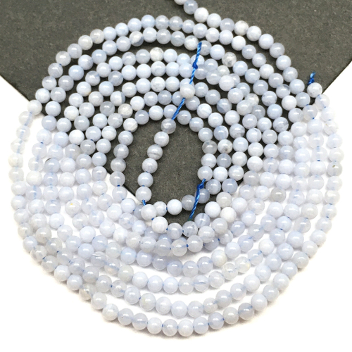 Агат Сапфирин 2 мм, бусины - шарики (нить)