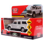 Модель ин. мет. "Land Rover Defender" 12см, открыв. двери, серебр, коробка DEFENDER-SL (Технопарк)